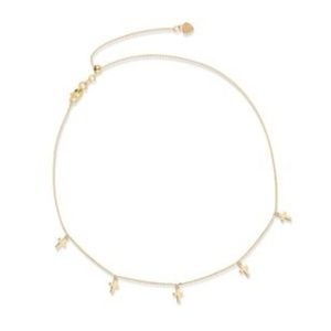 14kt Yellow Gold Multi-Cross Choker Necklace